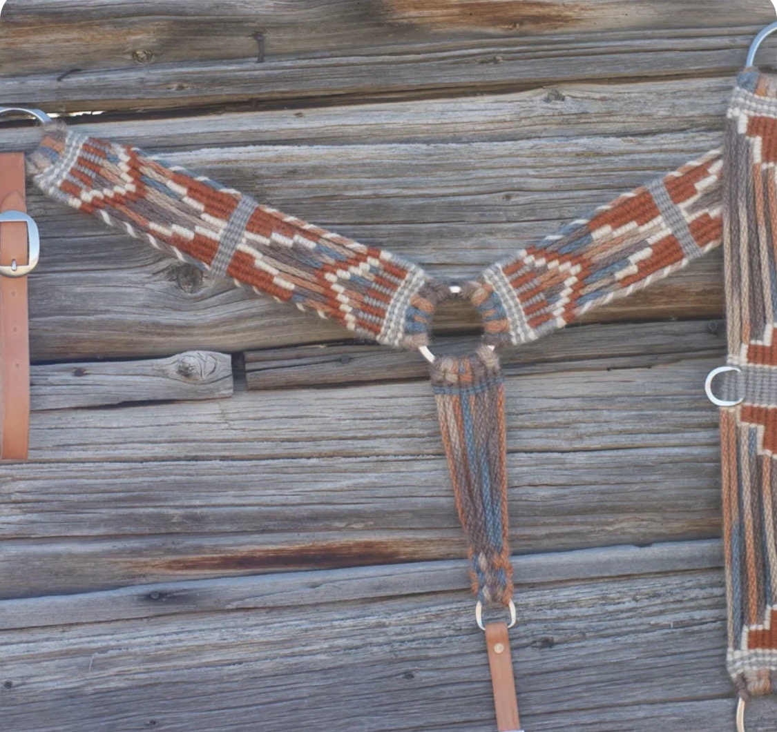 Mohair Breast Collar and 28" Straight Cinch Set