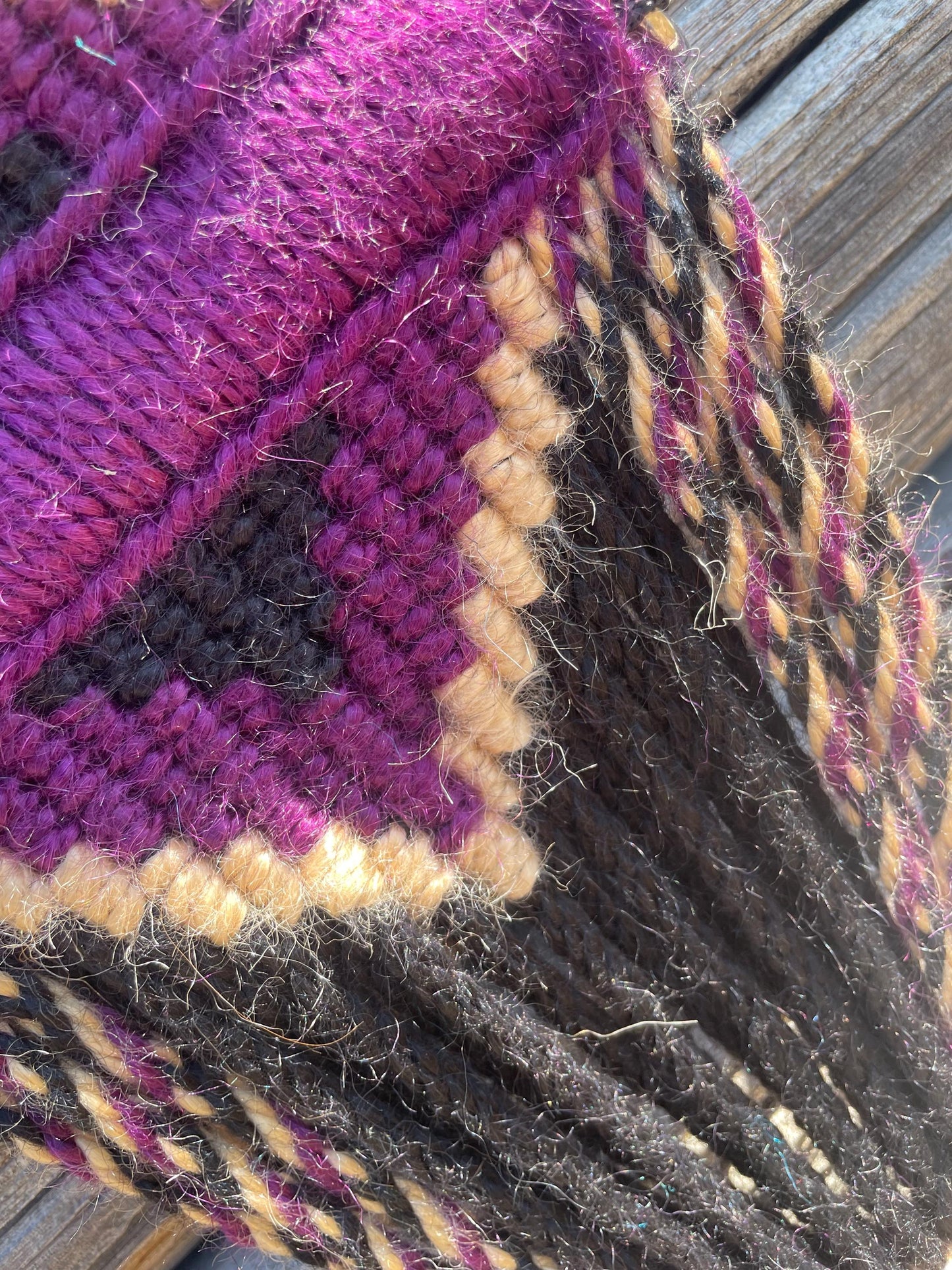 30” Mohair Roper Cinch-Purple &Black
