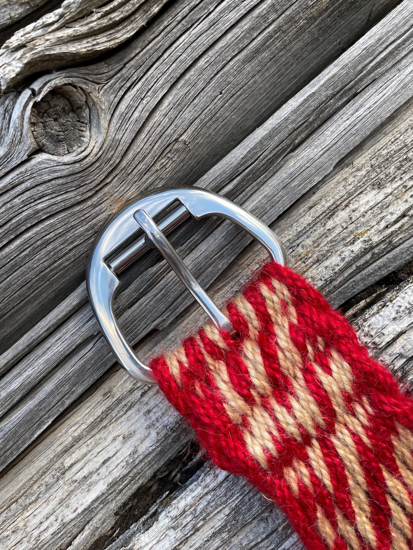 31” Mohair Roper Cinch- Red and Sand