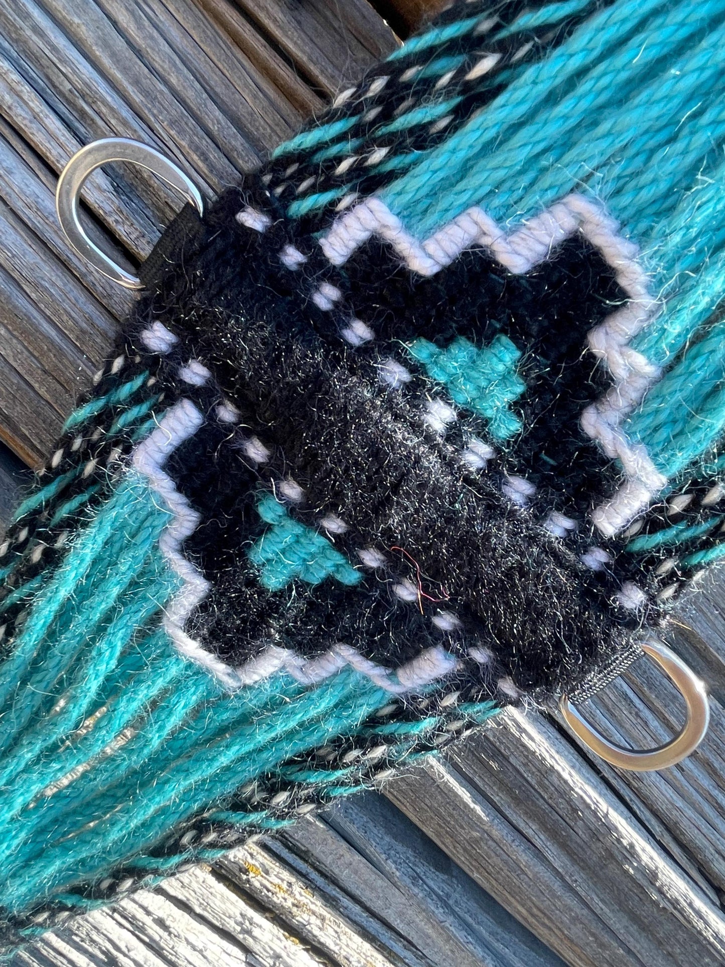 29” Mohair Roper Cinch-Turquoise &Black