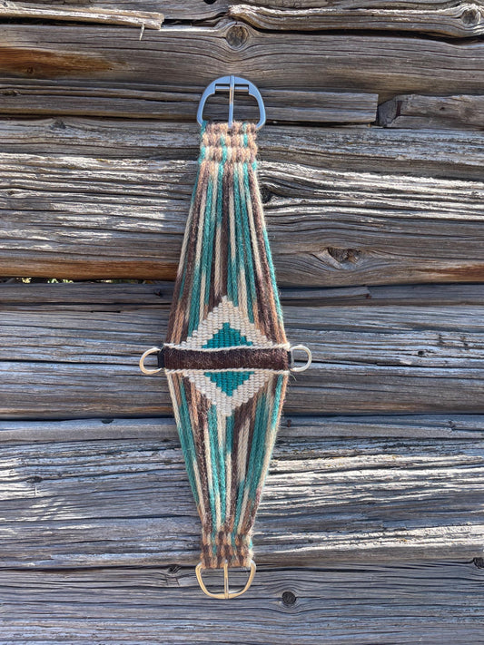 31” Mohair Roper Cinch-Turquoise &Tie-dye.