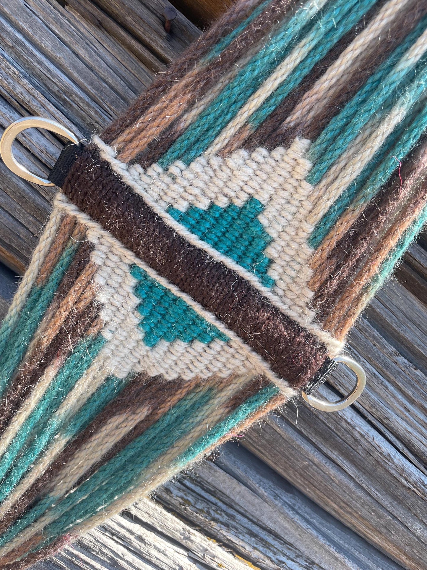 31” Mohair Roper Cinch-Turquoise &Tie-dye.