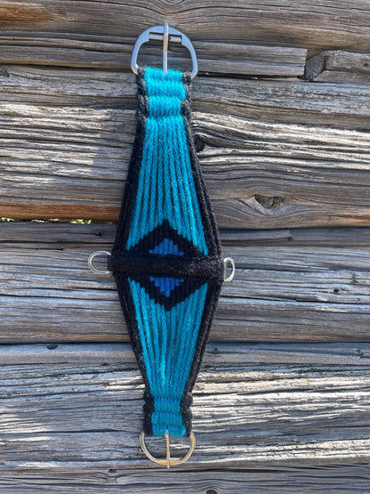 28” Mohair Roper Cinch-Teal, Black & Blue