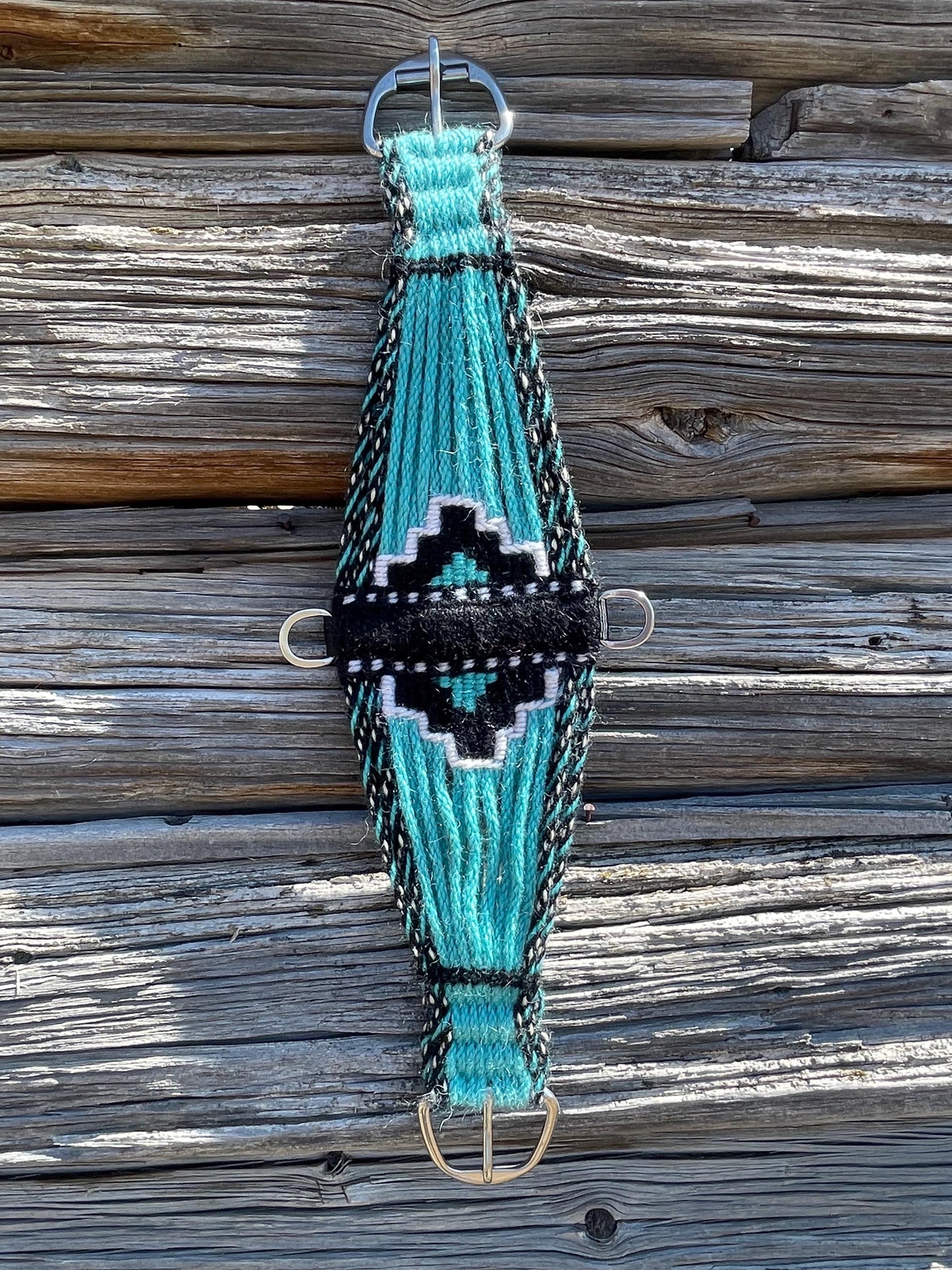 29” Mohair Roper Cinch-Turquoise &Black