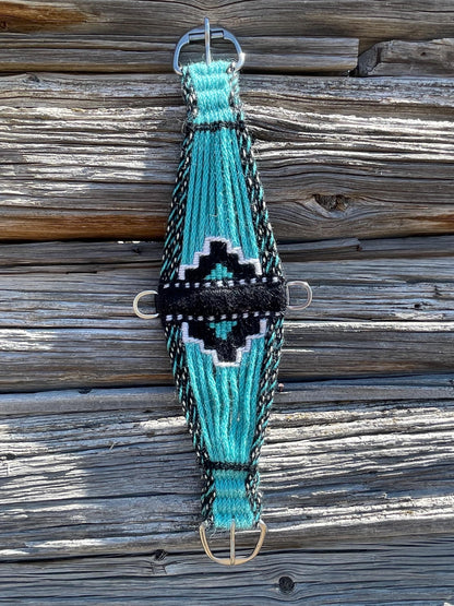 29” Mohair Roper Cinch-Turquoise &Black