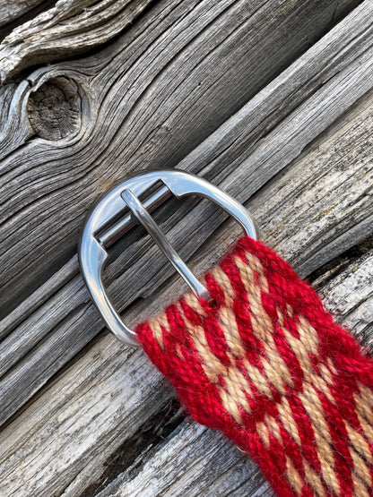 31” Mohair Roper Cinch- Red and Sand