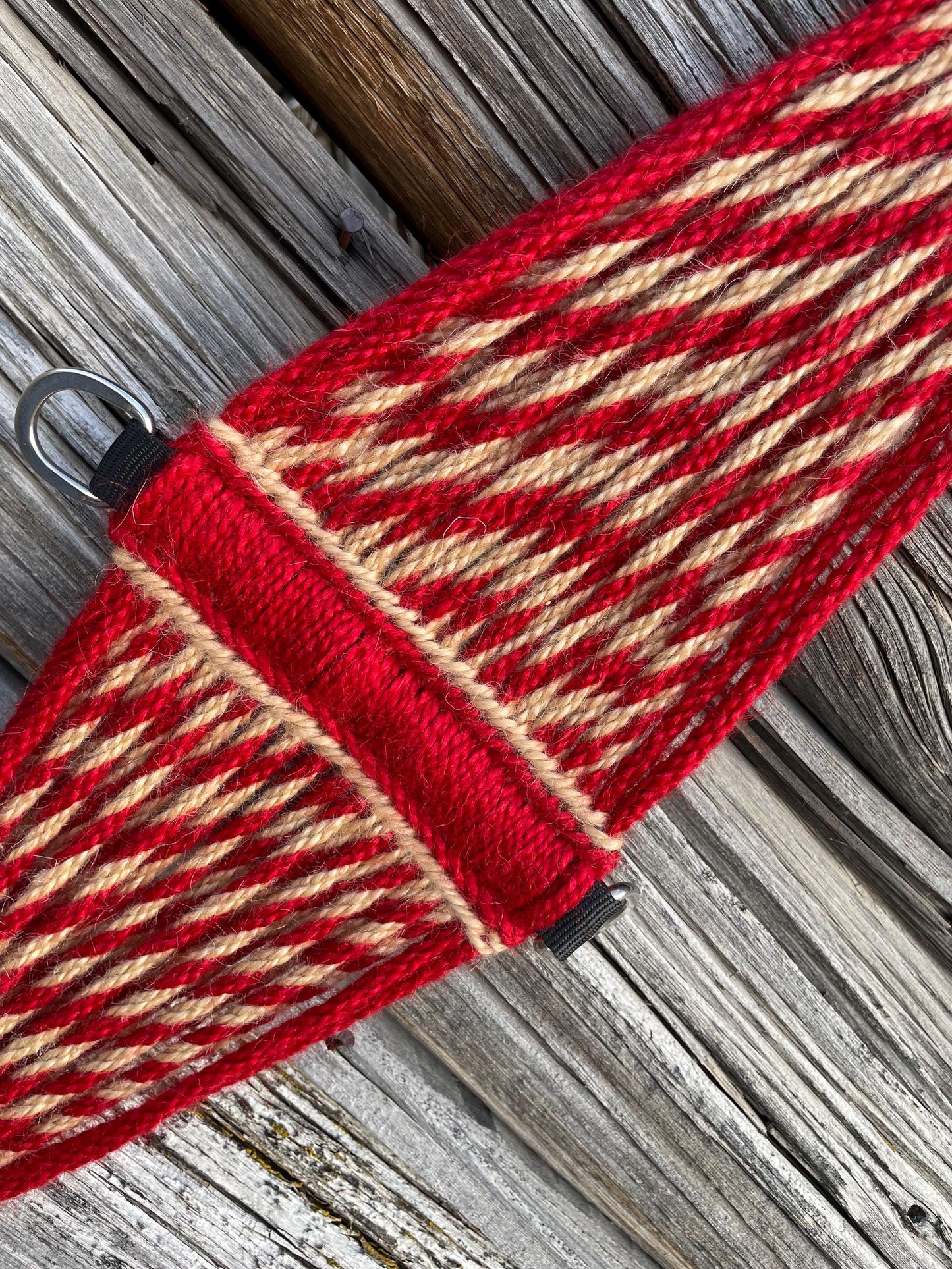 31” Mohair Roper Cinch- Red and Sand