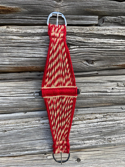 31” Mohair Roper Cinch- Red and Sand