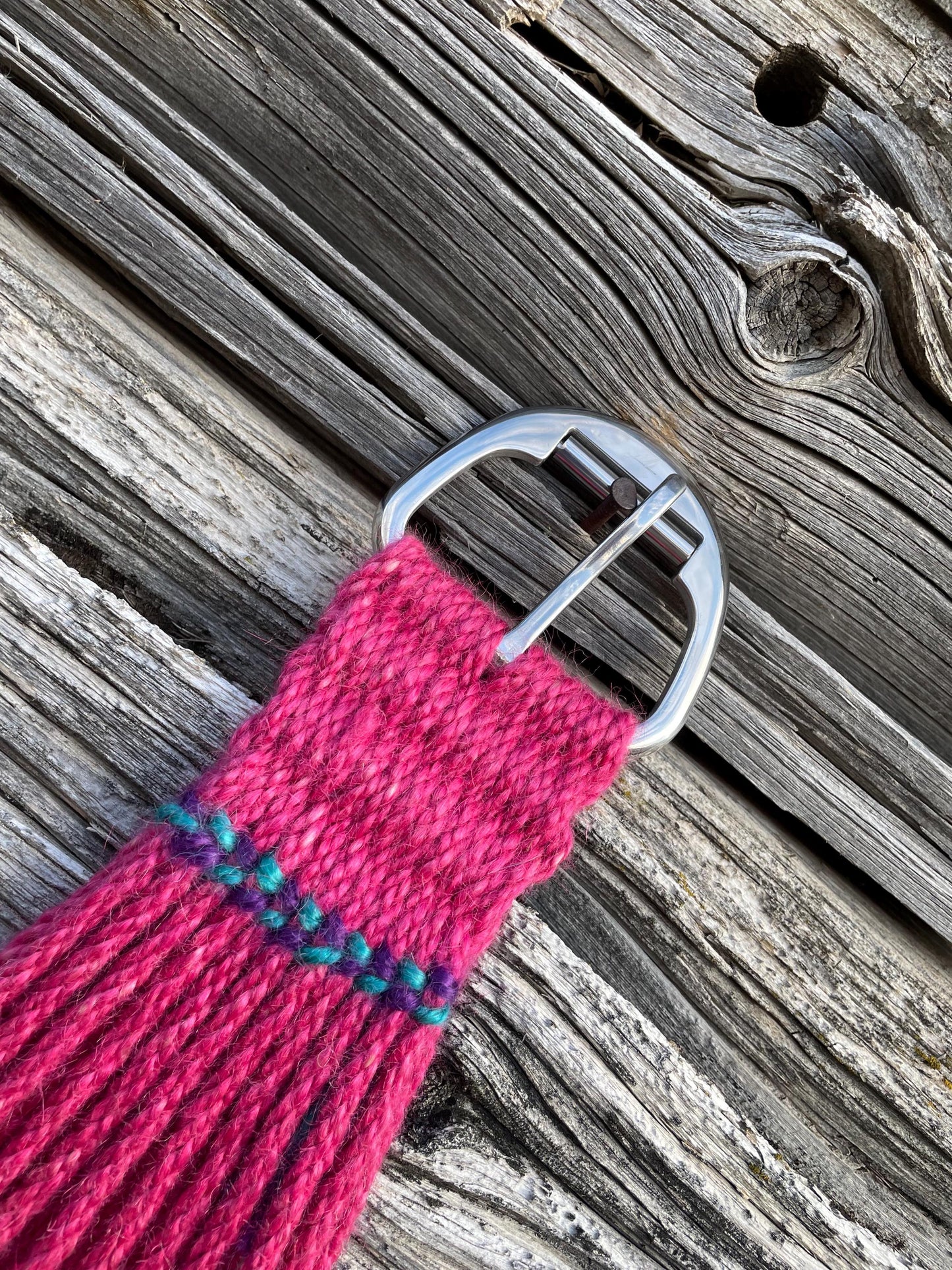 30” Mohair Roper Cinch— 80s ladies pink