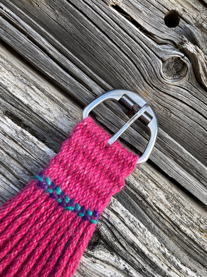 30” Mohair Roper Cinch— 80s ladies pink